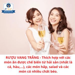 Rượu vang trắng thích hợp với các món ăn hải sản
