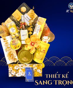 Kệ quà tết màu vàng