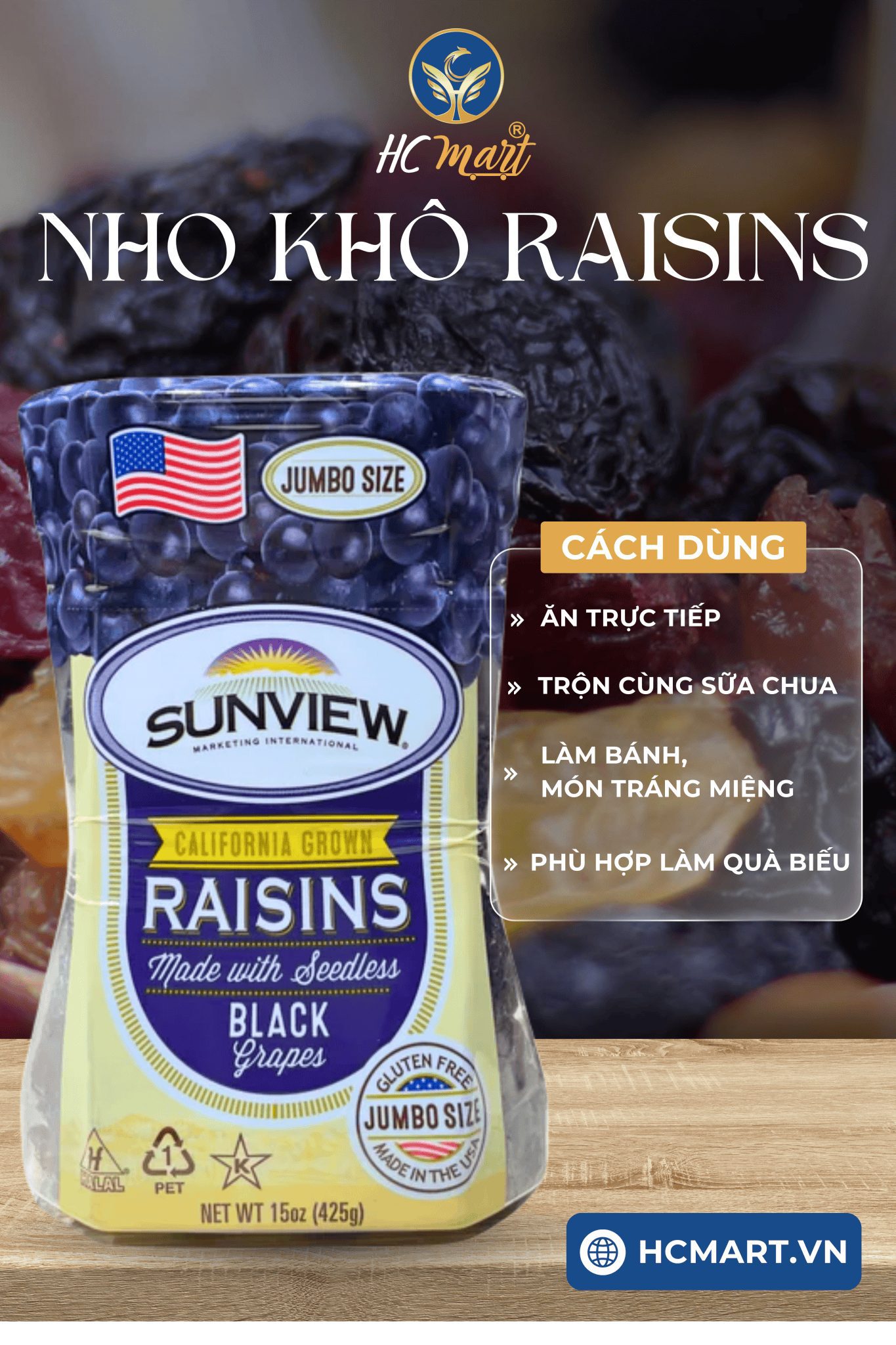 Nho khô Raisins