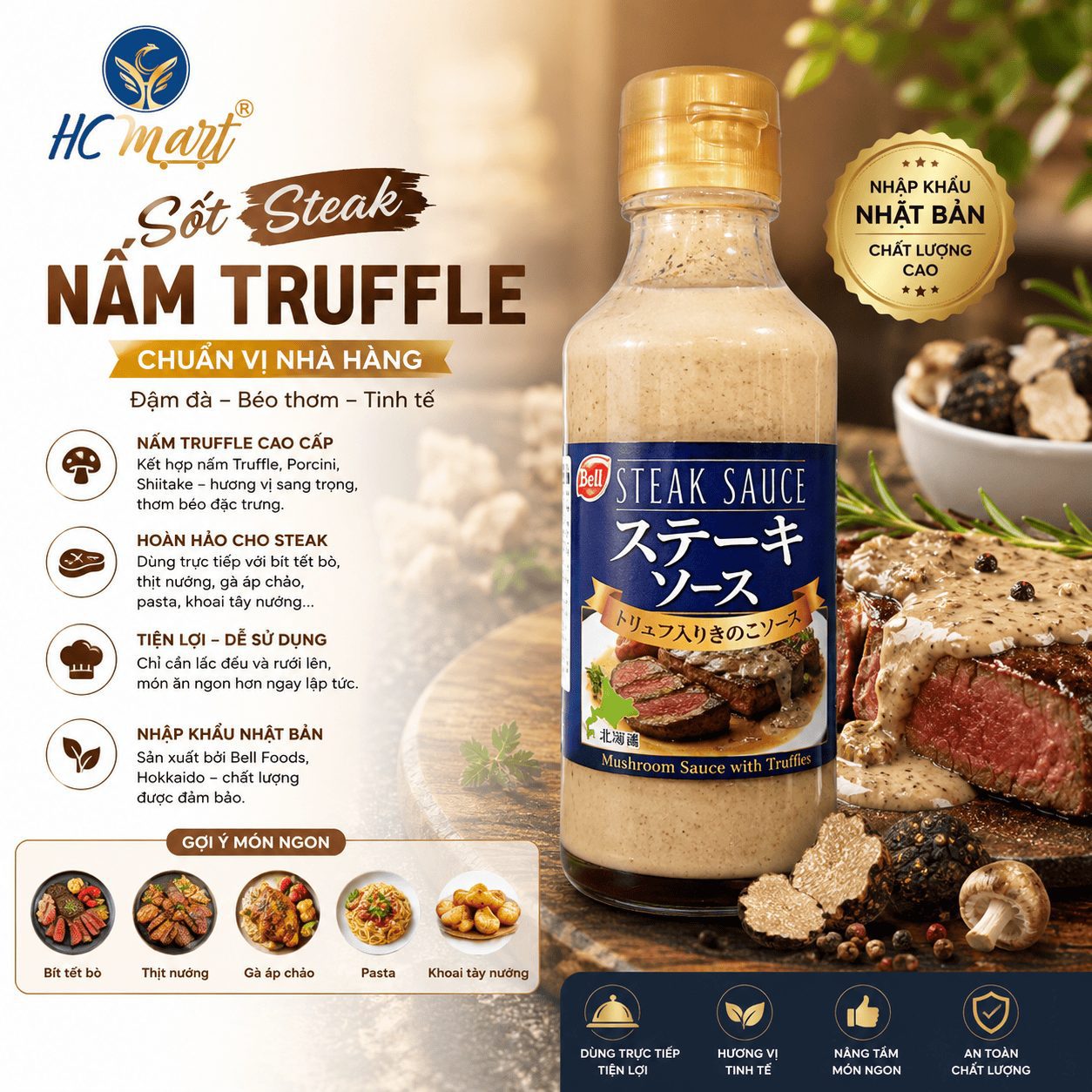 SỐT STEAK NẤM TRUFFLE NHẬT BẢN